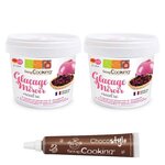 Préparation glaçage miroir neutre 440 g + 1 stylo chocolat