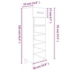 vidaXL Armoire à chaussures Chêne Sonoma 30x35x105cm Bois d'ingénierie