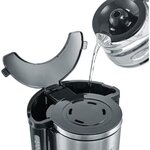 SEVERIN KA4822 Cafetiere filtre Type, 10 tasses, Capacité : 1,4 L, Arret automatique, verseuse en verre, 1 000 W, Inox / Noir