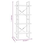 vidaXL Bibliothèque 4 niveaux Chêne fumé 60x30x140cm Bois d'ingénierie
