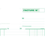 Manifold 'factures' 210 x 148 mm avec tva 50 feuillets tripli exacompta