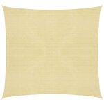 vidaXL Voile de parasol PEHD Carré 2 x 2 m Beige