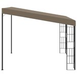 vidaXL Belvédère mural 3x3 m Taupe Tissu
