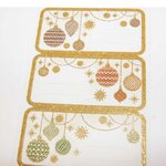 12 étiquettes adhésives de Noël - Boules de Noël élégantes