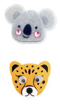 Stickers 3D Léopard et koalas papier et feutrine 14 pièces