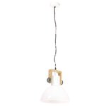vidaXL Lampe suspendue industrielle 25 W Blanc Rond 30 cm E27