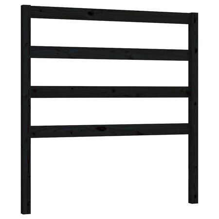 vidaXL Tête de lit Noir 81x4x100 cm Bois massif de pin