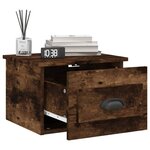 vidaXL Tables de chevet murales 2 Pièces chêne fumé 41 5x36x28 cm