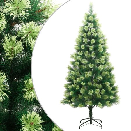 vidaXL Sapin de Noël artificiel à charnières avec support 120 cm