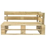 vidaXL Canapé de jardin palette avec coussins gris Pinède
