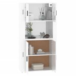 vidaXL Buffet haut Blanc brillant Bois d'ingénierie