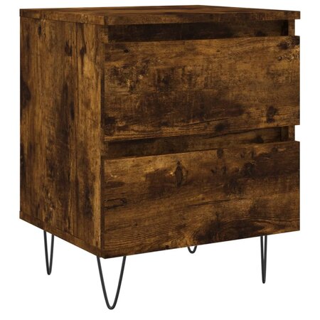 vidaXL Table de chevet chêne fumé 40x35x50 cm bois d’ingénierie