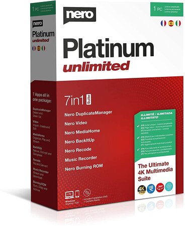 BOITE NERO Platinum Unlimited - licence pour 1 PC - français espagnol italien