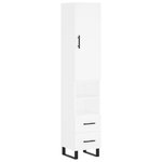 vidaXL Buffet haut Blanc 34 5x34x180 cm Bois d'ingénierie