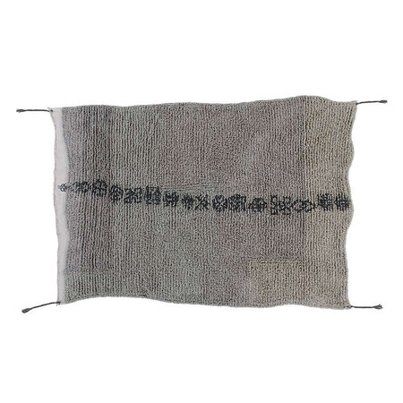 Tapis ethnique laine Maisha - gris - 140 x 200 cm