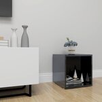 vidaXL Meuble TV Noir brillant 37x35x37 cm Aggloméré