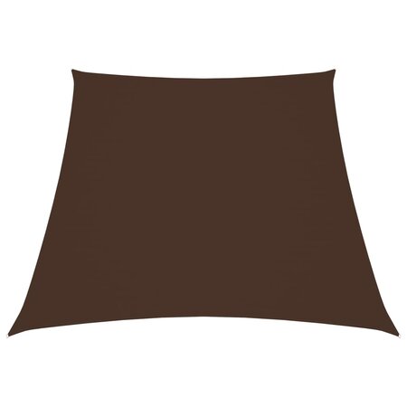 vidaXL Voile de parasol Tissu Oxford trapèze 3/5x4 m Marron