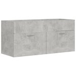 vidaXL Armoire d'évier avec lavabo intégré Gris béton Aggloméré
