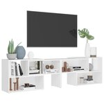 vidaXL Meuble TV Blanc 149x30x52 cm Aggloméré