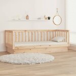 vidaXL Lit de jour 90x200 cm Bois de pin massif