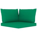 vidaXL Salon de jardin 9 Pièces avec coussins Vert