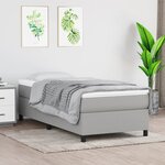 vidaXL Sommier à ressorts de lit Gris clair 80x200 cm Tissu