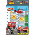 Perles à repasser midi 'Pompiers', coffret cadeau HAMA