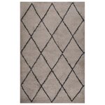 vidaXL Tapis shaggy à poils longs Beige et anthracite 200x290 cm