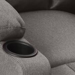vidaXL Fauteuil de massage Gris clair Tissu