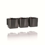 LECHUZA 3 Pièces Jardinières Green Wall Home Kit Anthracite brillant