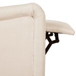 vidaXL Fauteuil de massage inclinable Crème Tissu