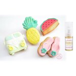 Moule en silicone Summer + 1 poudre alimentaire irisée dorée