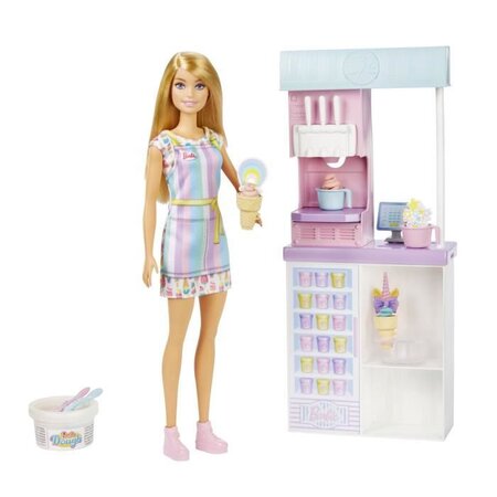 Barbie - coffret marchande de glaces - poupée - des 3 ans