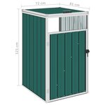 vidaXL Abri de poubelle Vert 72x81x121 cm Acier