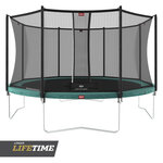 Favorit Trampoline d'extérieur gris 430 avec filet de protection Comfort