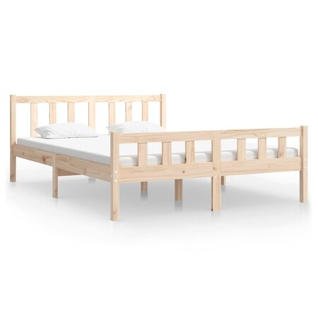 vidaXL Cadre de lit Bois massif 140x190 cm