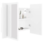 vidaXL Armoire salle de bain à miroir LED Blanc 60x12x45 cm Acrylique