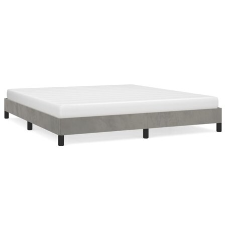 vidaXL Cadre de lit Gris clair 160x200 cm Velours