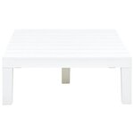 vidaXL Salon de jardin 5 Pièces Plastique Blanc