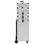 vidaXL Chariot de maquillage Aluminium Argenté