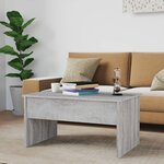 vidaXL Table basse Sonoma gris 80x50 5x41 5 cm Bois d'ingénierie