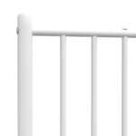 vidaXL Tête de lit métal blanc 75 cm