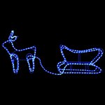 vidaXL Décoration de Noël d'extérieur Renne et traîneau 252 LED