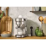 SEVERIN 5994 cafetiere Expresso Espresa -  1350W - 15 bars - 1,1L - chauffe rapide (40 sec.) inox brossé/noir