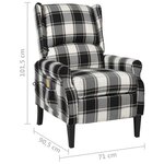 vidaXL Fauteuil de massage inclinable Marron Tissu