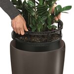 Lechuza jardinière rondo 32 all-in-one taupe haute brillance 15784
