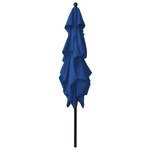 vidaXL Parasol à 3 niveaux avec mât en aluminium Bleu azuré 2 5x2 5 m