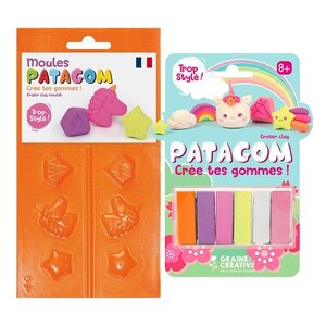 Gomme à modeler et moules Patagom - Licorne