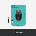 Logitech - souris sans fil m190 mid gris