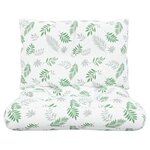 vidaXL Coussins de palette 2 Pièces motif de feuilles tissu Oxford